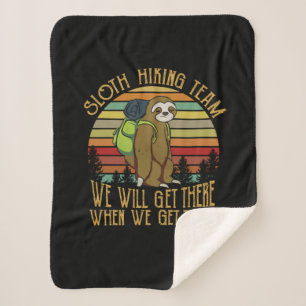 Camper-Geschenk   Vintages Sloth Wanderteam Geburt Sherpadecke