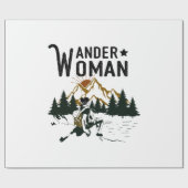 Camper-Geschenk | Wander Woman Birthday Geschenkpapier (Flach)