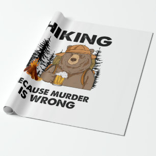 Camper-Geschenk Wanderbär Geburtstag Geschenkpapier