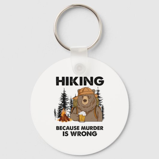 Camper-Geschenk | Wanderbär Geburtstag Schlüsselanhänger (Vorderseite)