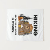 Camper-Geschenk | Wanderbär Geburtstag Wandteppich (Vorderseite (Horizontal))