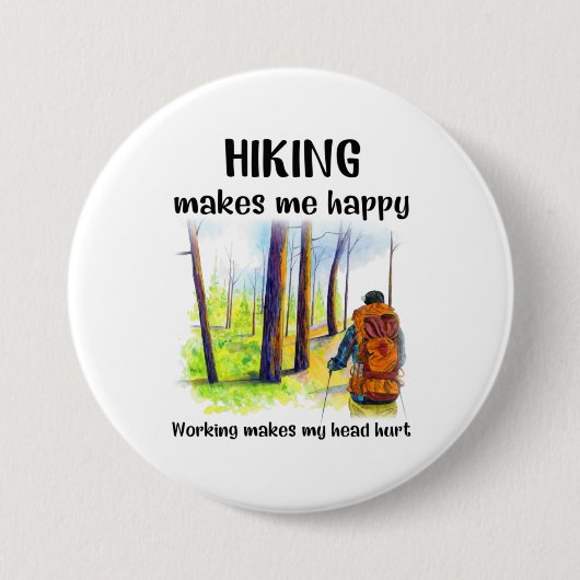 Camper-Geschenk | Wandern macht mich zum Geburtsta Button (Vorderseite)
