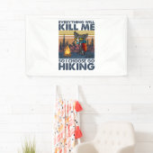 Camper-Geschenk | Wandern mit Katze Geburtstag Banner (Insitu)
