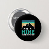 Camper-Geschenk | Wandern mit meinem Hund zum Gebu Button (Vorne & Hinten)