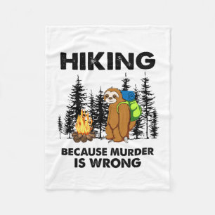 Camper-Geschenk Wandern, weil Mord falsch ist We Fleecedecke