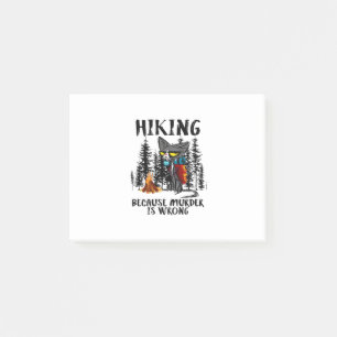 Camper-Geschenk Wandern, weil Mord falsch ist We Post-it Klebezettel