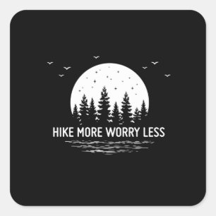 Camper-Geschenk Wanderung Besorgnis erregender w Quadratischer Aufkleber