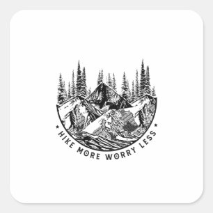 Camper-Geschenk Wanderung Besorgnis erregender w Quadratischer Aufkleber