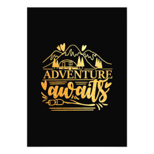 Camper Gift Adventure Is Awaits Fotodruck