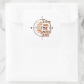 Camper Gift | Always Take The Scenic Route Xmas Quadratischer Aufkleber (Tasche)