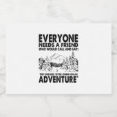 Camper Gift | Everyone Needs A Friend Birthday Schaumweinetikett (Einzelnes Label)