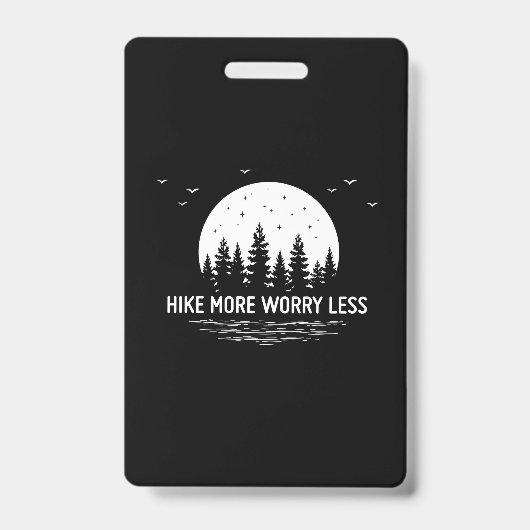Camper Gift | Hike More Worry Less Birthday Ausweis (Vorderseite)