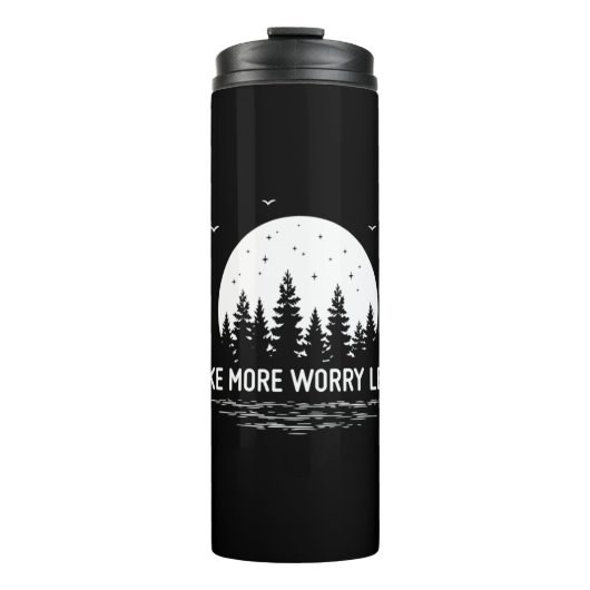 Camper Gift | Hike More Worry Less Birthday Thermosbecher (Vorderseite)