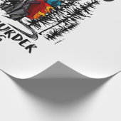 Camper Gift | Hiking Because Murder Is Wrong Xmas Geschenkpapier (Ecke)