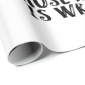 Camper Gift | Hiking Because Murder Is Wrong Xmas Geschenkpapier (Rolleneckpunkt)