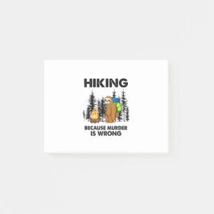 Camper Gift Hiking Because Murder Is Wrong Xmas Post-it Klebezettel