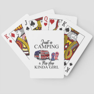 Camper Gift Just A Camping And Kinda Girl Xmas Spielkarten