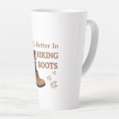 Camper Gift | Life Is Better In Hiking Boots Dog Milchtasse (Rechte Ecke)