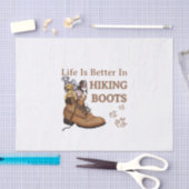 Camper Gift | Life Is Better In Hiking Boots Dog Seidenpapier (Handwerk)