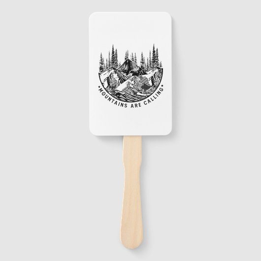 Camper Gift | Mountains Are Calling Birthday Fächer (Vorderseite)
