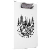 Camper Gift | Mountains Are Calling Birthday Klemmbrett (Rechts)