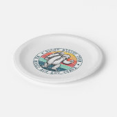 Camper Gift | Sloth Hiking Team Birthday Pappteller (Schrägansicht)