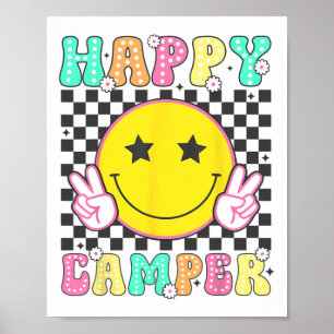 Camper glückliches Summer Camp Camping für Männer Poster