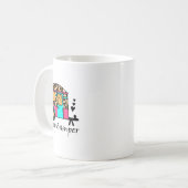 Camper Happy Summer Camp Camping Leopard Funny Gla Kaffeetasse (Vorderseite Links)