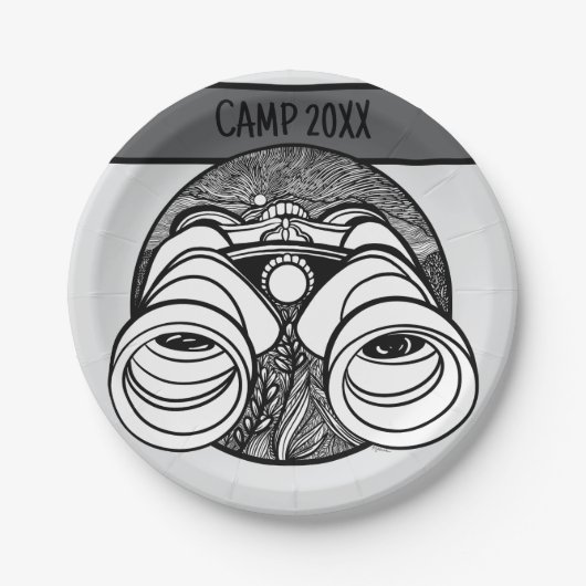 Camper/Hiker Personalisiertes Camping Picnic Pappteller (Vorderseite)