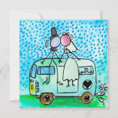Camper Hochzeiten Karte (Vorderseite)