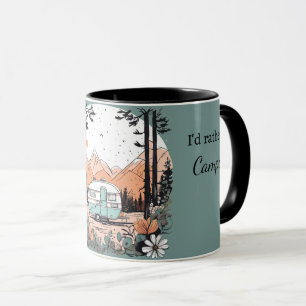 Camper in den Bergen Name & Text-Geschenk hinzufüg Tasse