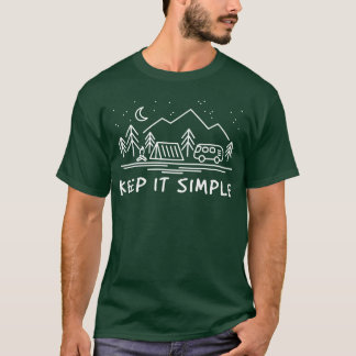Camper Keep Simple Lagerfeuer Camping Junge T-Shirt