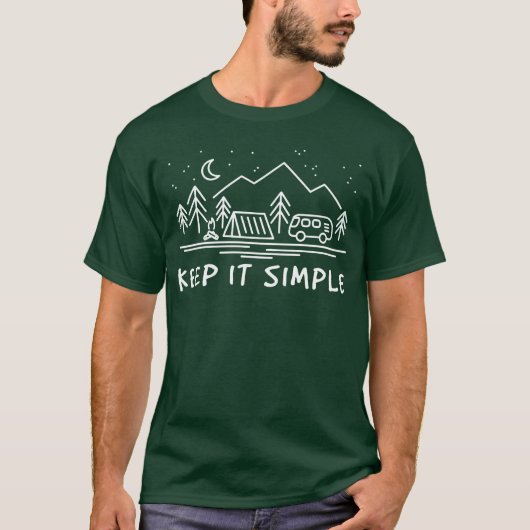 Camper Keep Simple Lagerfeuer Camping Junge T-Shirt (Vorderseite)