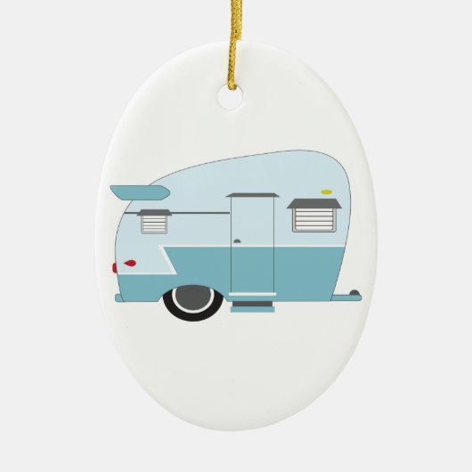 Camper Keramik Ornament (Vorne)