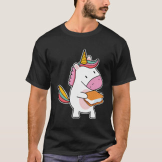 Camper Kids Niedlich Smore Unicorn Marshmallow T-Shirt