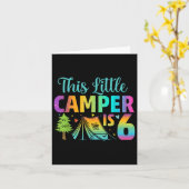 Camper Kindergeburtstag 6 Jahre Camping 6. Karte (Gelbe Blume)