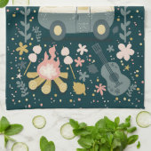 Camper Leben! Übernachtung Küchentuch (Gefaltet)