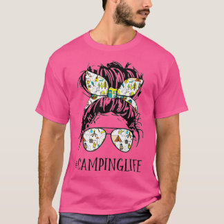 Camper Life Mama Camping Life Spaß Skull Shirt für