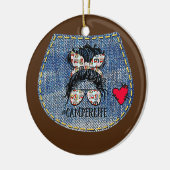 Camper Life Messy Bun Mütter Day Camping Liebhaber Keramik Ornament (Links)