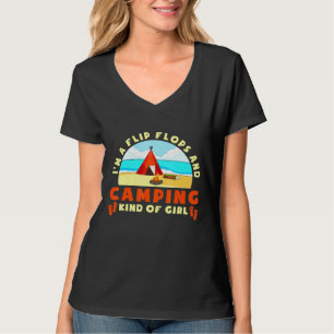 Camper-Mama Zelt Im a Flip Flops und Camping Kinda T-Shirt