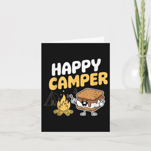 Camper Marshmallow Camping Smores Kawaii Smores Karte (Vorderseite)