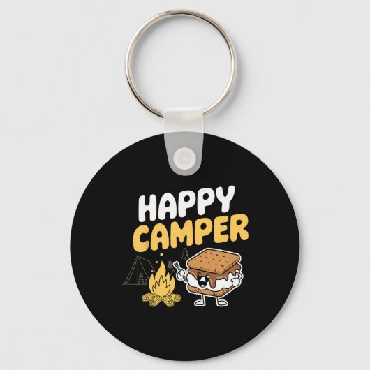 Camper Marshmallow Camping Smores Kawaii S'mores  Schlüsselanhänger (Vorderseite)
