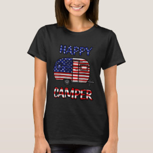 Camper Merica American Happy Pride Flag 4. Juli T-Shirt
