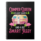 Camper Queen Classy Sassy Smart Funny Funny Girl Notizblock (Vorderseite)
