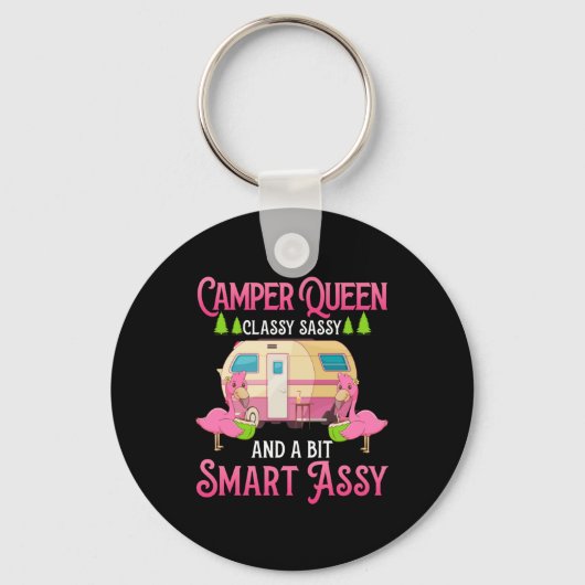 Camper Queen Classy Sassy Smart Funny Funny Girl Schlüsselanhänger (Vorderseite)