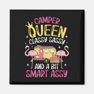 Camper Queen Cly Sy Smart Funny Girl Magnet
