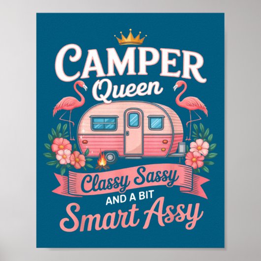 Camper Queen Cly Sy Smart Y Camng Rv Women  Poster (Vorne)