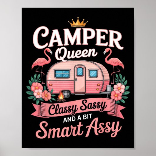 Camper Queen Cly Sy Smart Y Camng Rv Women Poster (Vorne)