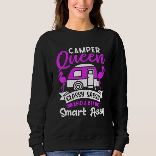 Camper Queen elegant und ein wenig clever Schnitt Sweatshirt (Vorderseite)