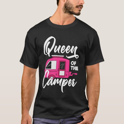 Camper Queen Women Girls Camping funny T-Shirt (Vorderseite)